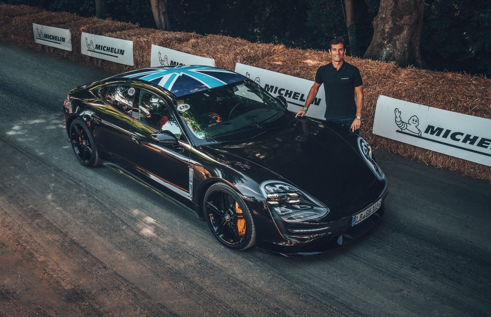 Petrecere în aer liber, cu mulți cai putere: Taycan, în vizită la Festival of Speed