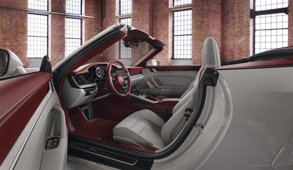 Interior elegant din piele în două tonuri, de la Porsche Exclusive Manufaktur
