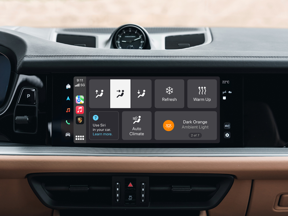 Noi funcții în aplicația My Porsche cu Apple CarPlay®